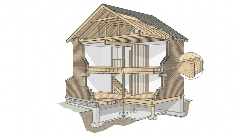 Joisted Masonry Construction Illustration